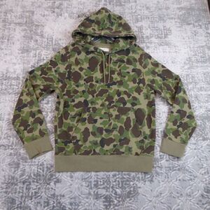 LCKR Hoodie Mens Small Green Jungle Camo Pullover Footlocker Cotton Sweatshirt